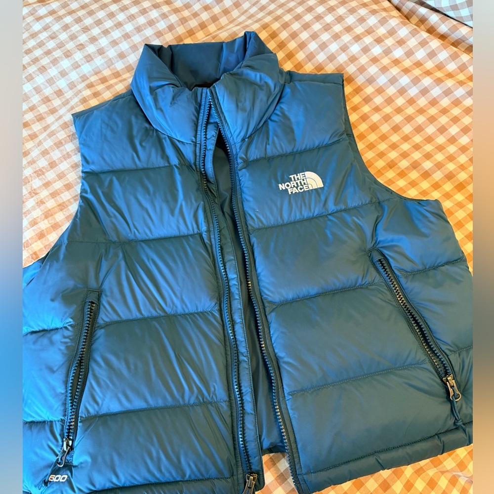 North Face Puffer Vest - Blue, Medium